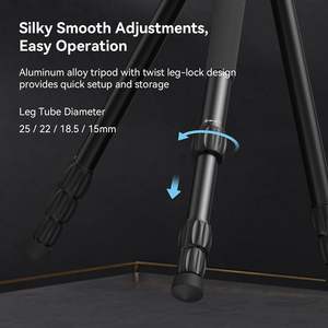 Para <span class=keywords><strong>SmallRig</strong></span>, trípode de vídeo profesional CT190, trípode de cámara de 72 \ ", de nivelación Base, conversión de monopié, vídeo de viaje, Vlogging, transporte 8,8 - Product Image 4