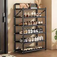 Étagère à chaussures multi-niveaux, design moderne, montage facile, armoire à chaussures pliable, prix abordable pour le salon