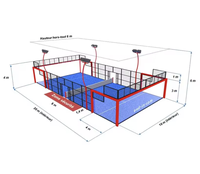 Terrain de padel intérieur en gazon artificiel 12 mm, gazon durable en acier, prix abordable, gazon AlwaysGreen, support en PU haute densité, 10m*20m