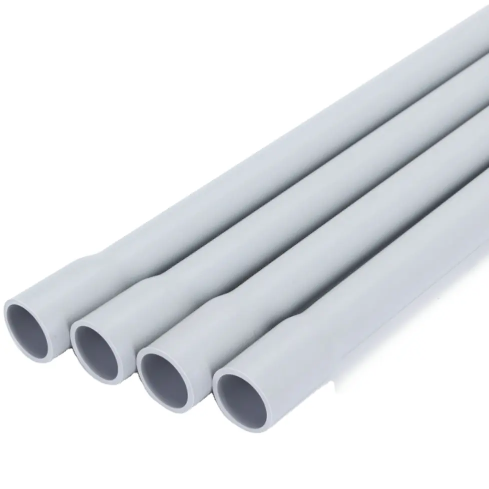 שמש פלסטיק כבד החובה אפור צינור צינור UV עמיד PVC נוקשה צינור חשמל צינור עבור חיצוני