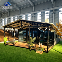 Casa Contenedor Modular Prefabricada de Lujo de 20 pies, Expandible, de Doble Ala, Moderna, Plegable, Portátil, Casa Pequeña Móvil, Casa de Huéspedes