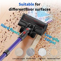 Aspirateur balai sans fil flexible avec filtration HEPA, forte aspiration 60KPa, autonomie 80 min, pour la maison, poils d'animaux et tapis