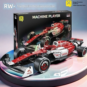 Voiture de course de Formule <span class=keywords><strong>1</strong></span> en blocs de construction en plastique ABS, puzzle DIY à assembler, jouet pour enfants à petites particules, cadeau, vente en gros transfrontalière - Product Image 3