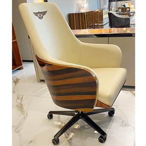 Scrivania Direzionale Moderna di Lusso Bently a Forma di L, Impiallacciatura Sfumata Arancione e Nera per Uso Domestico, Scrivania per <span class=keywords><strong>Computer</strong></span> - Product Image 6