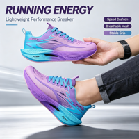 Chaussures de course marathon légères pour femmes, antidérapantes, résistantes à l'usure, respirantes, avec empeigne en maille tissée