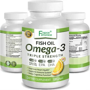 Chất lượng tinh khiết cao nhất Thúc đẩy sức khỏe tim mạch Omega 3 dầu cá thuốc EPA DHA lỏng Softgels