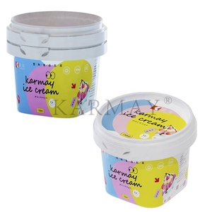 Mini vaso de plástico de 150ml con impresión de etiquetas IML, gran oferta, nuevo diseño, tapa redonda de fondo cuadrado, vaso de helado con tapa, evidencia de manipulación - Product Image 5