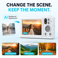 Cámara de 48mp con Certificación FCC, 64MP, Autoenfoque, Pantalla CMOS, Compacta y Ligera para Fotografía de Viajes, Eventos Familiares y Principiantes