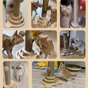 ShuangYuan grosir pohon kucing tinggi kucing besar perakitan mudah tahan lama desain Sisal kayu Post goresan kucing Modern/Klasik - Product Image 6