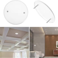 Acier enduit de poudre blanche de CETL 8 po. Couvercle de plafond vierge de 5 "de diamètre couvercle de boîte de ventilateur de plafond blanc rond pour boîtier électrique de 4"