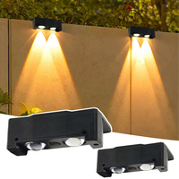 Lampe murale solaire LED étanche IP65 pour extérieur, jardin et terrasse, avec capteur de lumière et variateur d'intensité