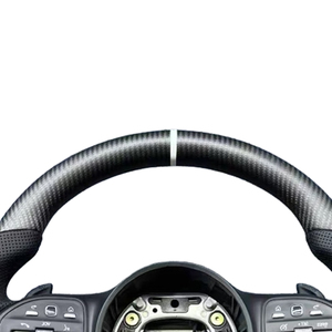 Volant en fibre de carbone pour Mercedes-Benz <span class=keywords><strong>AMG</strong></span> C190 W117 W166 W177 W197 W205 W213 W216 W217 W218 W222 W253 W257 W463 W464 GLE G63 C63 - Product Image 4