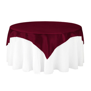 Bán Buôn Rắn Màu Sắc Đồng Bằng Nhuộm Satin Khách Sạn Cưới Tablecover Màu Dines Satin Vuông Satin Bảng Bìa Khăn Trải Bàn Mantel - Product Image 4
