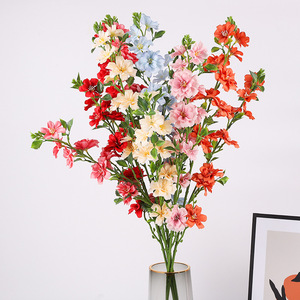 Ramo de Rosas Artificiales de Seda, Alta Simulación, Decoración para Bodas, Rojo, Rosa, Melocotón, Azul, Naranja, Multicolor, Decoración para el Hogar - Product Image 1