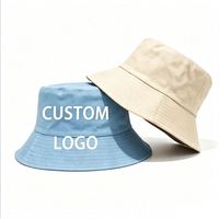 Topi Bucket Anak Warna Solid Katun Unisex Kasual Outdoor Pantai Pelindung Sinar Matahari Bernapas Lembut Nyaman Grosir
