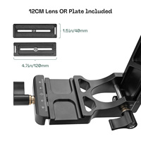 Tête de trépied panoramique FANAUE PG-02 à 360 degrés, portée de levage de 110 mm, accessoires de caméra en alliage d'aluminium pour supports sportifs
