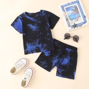 Ensembles de vêtements d'été pour garçons, chemise tie-dye + short, 2 pièces, vêtements pour garçons, nouveaux ensembles de vêtements 2021 - Product Image 4