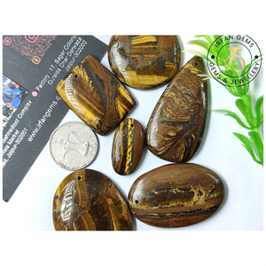 Cabochons en Œil de Tigre Naturel de Haute Qualité 100% Naturel, Prix de Gros, Lot de Pierres en Œil de Tigre Faites à la Main pour la Fabrication de Bijoux, Cristal - Product Image 4