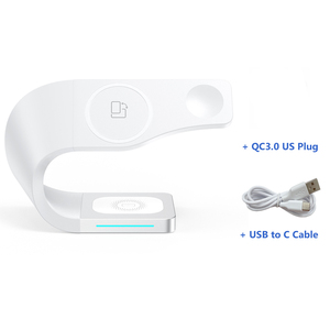 Estación de <span class=keywords><strong>carga</strong></span> inalámbrica rápida de 15W para iPhone 15 13 12 Pro Max para Airpods Pro para <span class=keywords><strong>Apple</strong></span> <span class=keywords><strong>Watch</strong></span> <span class=keywords><strong>carga</strong></span> móvil multiusos 4 1 - Product Image 1