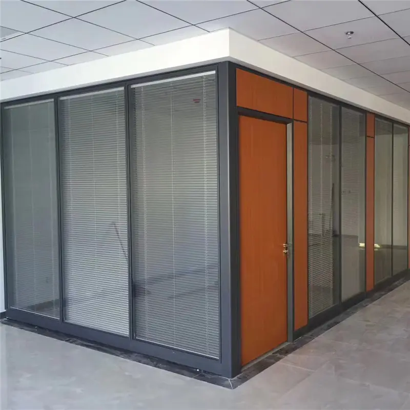 Partición de vidrio de oficina acústica Foshan, Partición de vidrio de oficina para edificio de oficinas