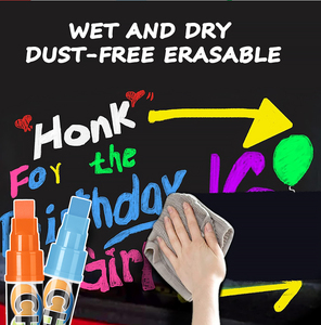 Прямая поставка с завода, набор маркеров для жидкого мела 3 в 1, цвет Макарон + цвет металлик + классический цвет, профессиональная стираемая Стеклянная Ручка - Product Image 2