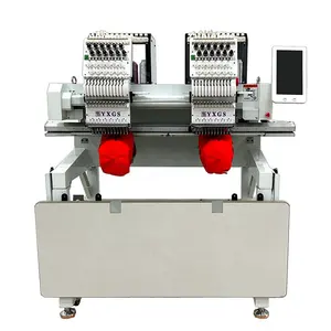 Бытовая вышивальная машина с двумя головками для одежды, автоматическая компьютеризированная вышивальная машина с 15 штырьками