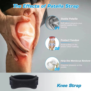 Fascia di <span class=keywords><strong>alta</strong></span> qualità sportiva Patella tutore regolabile EVA ginocchiere supporto per le ginocchia imbottitura protezione basket pallavolo protettore - Product Image 3