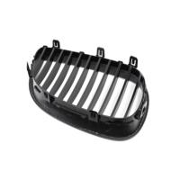 Grille de pare-chocs avant en fibre de carbone pour BMW Série 5 E60 2005-2009, grille centrale en ABS, motif de grille avant