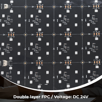 Bande LED intelligente flexible, adressable, double couche, 192 LED RGB, IP20, FPC, DC24V, 42W, télécommandée, découpable, pour divertissement