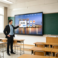 Vente en gros d'écrans LCD interactifs et tableaux blancs de 55/65 pouces 4K 120Hz avec cadre en aluminium pour l'enseignement scolaire