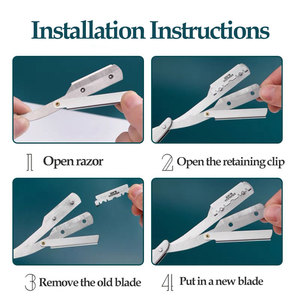 Porte-couteau pliant tout métal de qualité supérieure rasoir droit moderne vieux bouton poussoir en acier à haute teneur en carbone OEM personnalisable pour le bricolage - Product Image 2