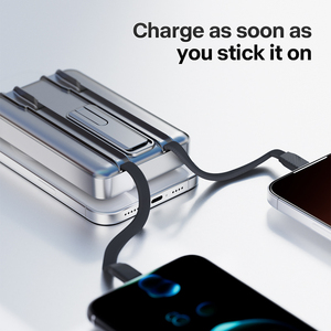 <span class=keywords><strong>Batterie</strong></span> externe sans fil magnétique 15W avec câbles de charge intégrés et support pliable <span class=keywords><strong>pour</strong></span> <span class=keywords><strong>iPhone</strong></span> et appareils Android - Product Image 5