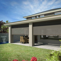 Stores automatiques intelligents 100 % occultants et imperméables, rideaux de protection solaire pour jardin extérieur, rideaux pour porte de garage