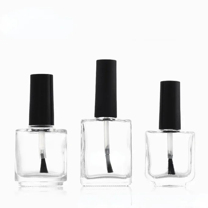 5ml 10ml 15ml all kinds of mini empty nail polish glass bottle with brush large nail polish bottle rectangle nail gel bottle