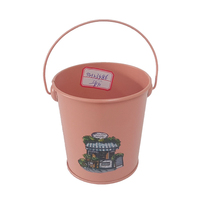 Seau en fer galvanisé petit seau décoratif coloré pot de fleur en métal autocollant maison jardin intérieur pot de plante avec poignée