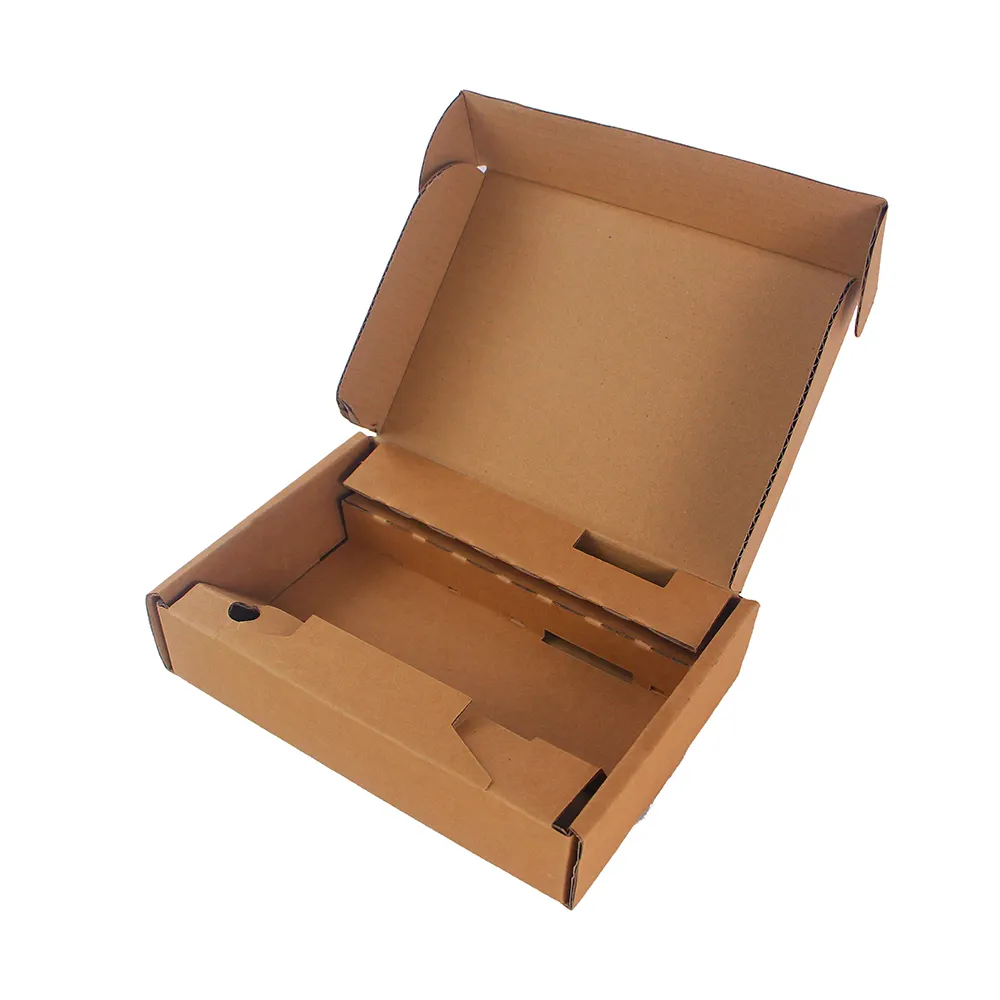 2022 소비자 전자공학 포장을 위한 주문 로고를 가진 뜨거운 판매 브라운 물결 모양 두꺼운 종이 우송자 상자