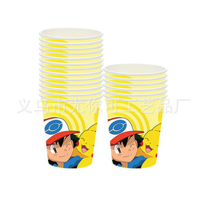 Pokmon Party Supplies Disposable <b>Tablecloth</b> Paper Plate Cutlery Set Birthday Decoration Pikachu Theme 60-80 Pcs - Product Image 3
