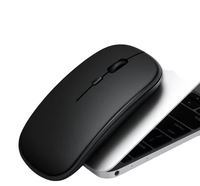 Souris sans fil 2,4 G Bluetooth ultra-fine à chargement sans fil, avec lumière LED, pour jeux et ordinateur, double mode, haute qualité, en promotion