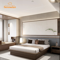 Ensemble de meubles de chambre d'hôtel 5 étoiles sur mesure, bois massif, design moderne, service OEM/ODM