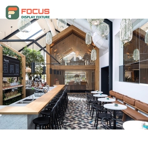 High Capacity Cafe Service Counter Tempered Glass Panel Barista Service Zone Commercial Cafe Counter - Product Image 2