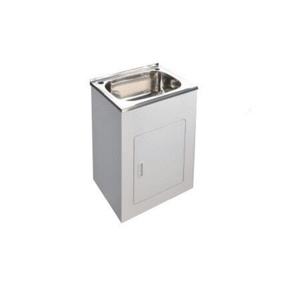 Meuble de buanderie moderne en acier inoxydable à double compartiment, avec espace de rangement, facile à nettoyer, modèle 652B Australie – Vente chaude - Product Image 6