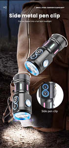 Linterna de Alta Intensidad, Mini Linterna Pequeña para Exteriores, Carga Magnética, Mini Linterna LED Portátil - Product Image 5