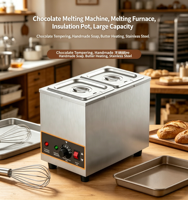 Machine à faire fondre le chocolat, fourneau de fusion, pot isolé grande capacité, contrôle de la température du chocolat, pour savon artisanal et beurre