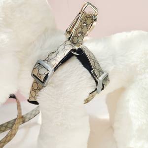 Personalizado Personalizado Moda Respirável Designer Couro Dog Harness Luxo Dog Harness Pet Coleiras Trelas Arnês para Cão - Product Image 4