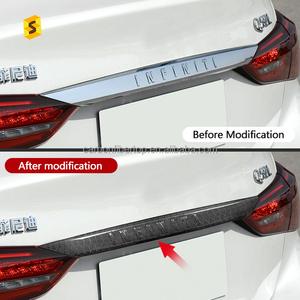 Car Trunk Bright Strip Decoration Real Carbon Fiber Exterior Accessories for Q50 Q50L - Product Image 3