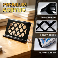 Vitrine élégante noire en acrylique à grille avec plusieurs emplacements, présentoir surélevé pour cartes TCG, Toploader et Slabs Gradés