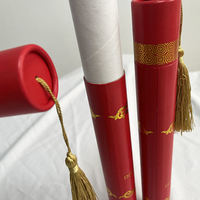 Tubo de Cuero Sintético de 4*30.5cm para Certificado de Graduación, Logotipo Personalizado, Portadocumentos Cilíndrico Unisex, Accesorios
