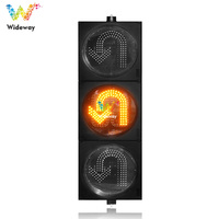 Wideway 400mm U-Turn LED feu de signalisation avec compte à rebours trois Leds pour allée en matériau PC durable