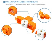 Connecteur mâle sans outil RJ45 Cat6A FTP LE-G010S, tête cristalline 8P8C, contact en cuivre, matériau PC, plaqué or, 1,5A 60V