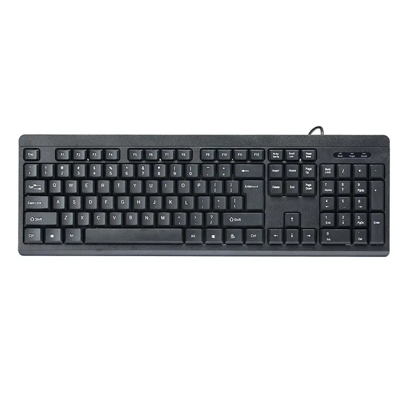 Penjualan Laris 104/105 Tombol Standar USB Kabel Keyboard Kantor Warna Logo Disesuaikan untuk PC Laptop Desktop, K-312U